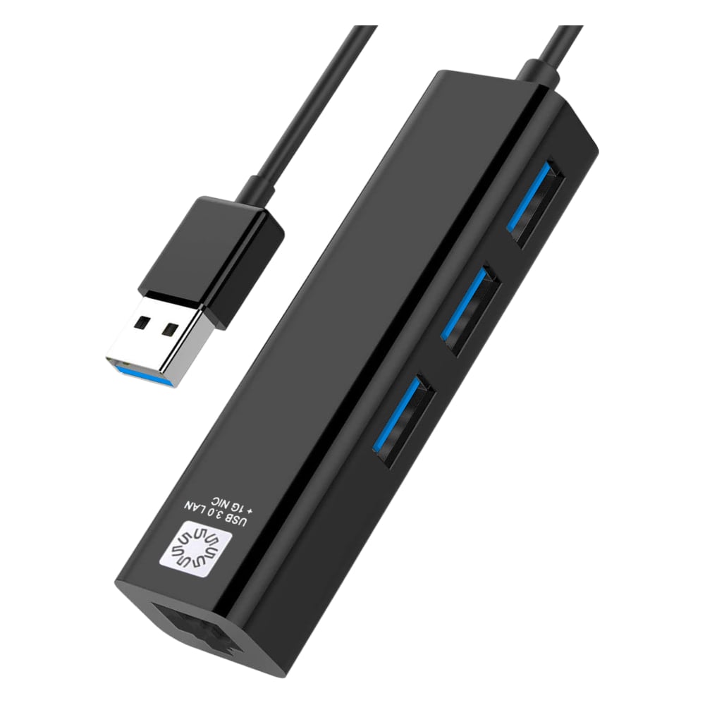 Изображение товара Сетевая карта 5bites USB 3.0 RJ45 1 Гбит/с 3 порта UA3-45-04BK