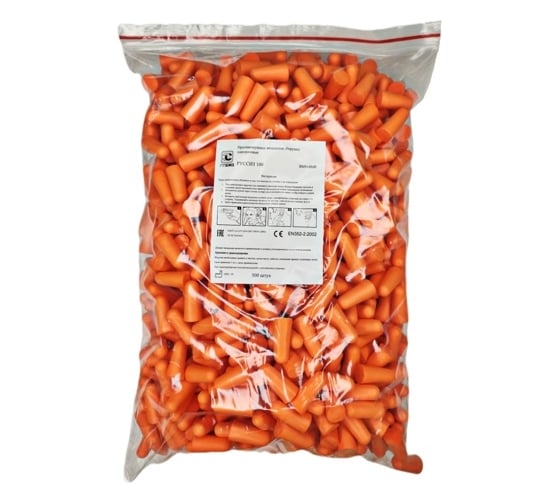 Изображение товара Беруши РУССИЗ 100 для диспенсера, 500 пар 4631162203013