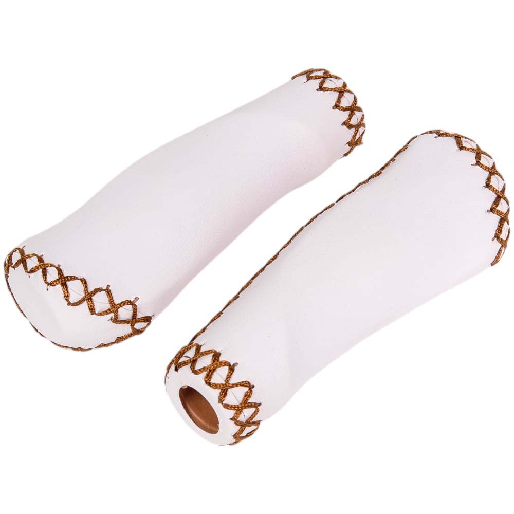 Изображение товара Грипсы JOY KIE MTB HL-GB310 135 мм эргономичные резина и кожа белые