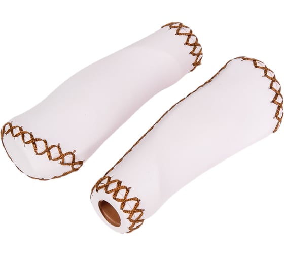 Изображение товара Грипсы JOY KIE MTB HL-GB310, 135 мм, эргономические, резина/кожзам, белые H000008036