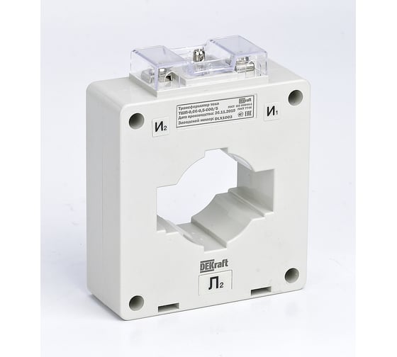 Изображение товара Трансформатор тока DEKraft ТШП-0,66 0,5 300/5 5ВА, диаметр 40мм 50139DEK