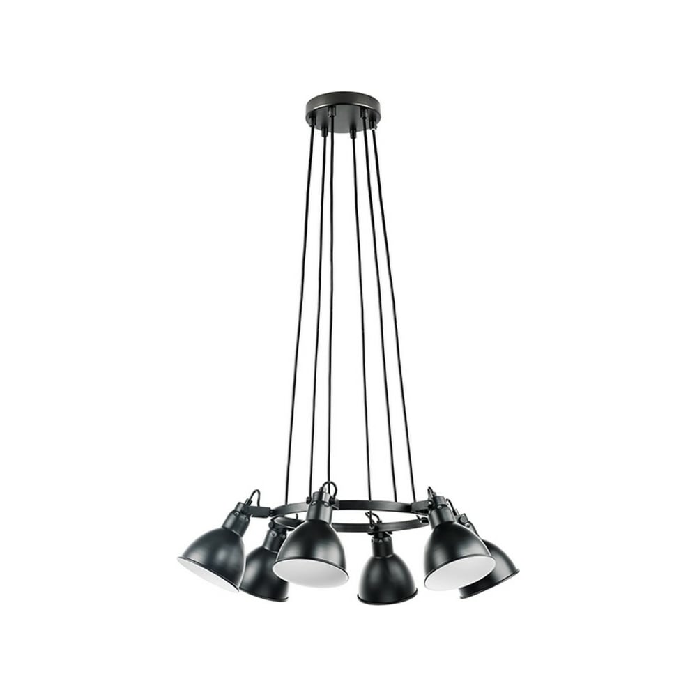 Изображение товара Подвесная люстра Lightstar 761167 стиль лофт с 6 лампами E14 черный металлик
