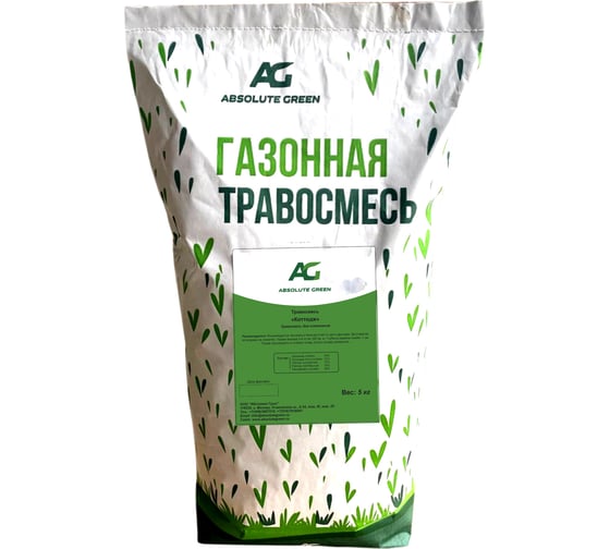 Изображение товара Газонная травосмесь ABSOLUTE GREEN Коттедж 5 кг 00000000372