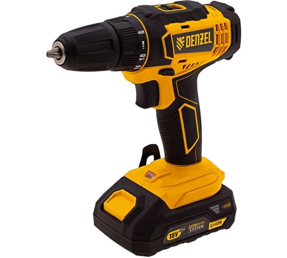 Изображение товара Аккумуляторная дрель-шуруповерт Denzel CDL-18-02BM 26116