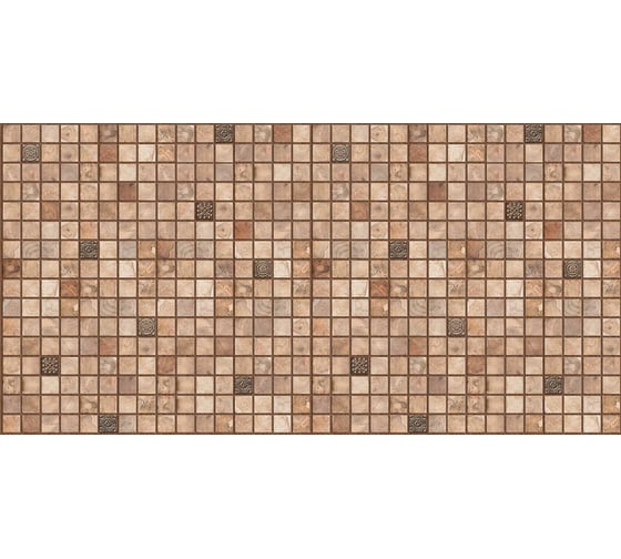 Изображение товара Панель ПВХ STELLA 0.3 мм, мозаика, Микс орех 00000015250