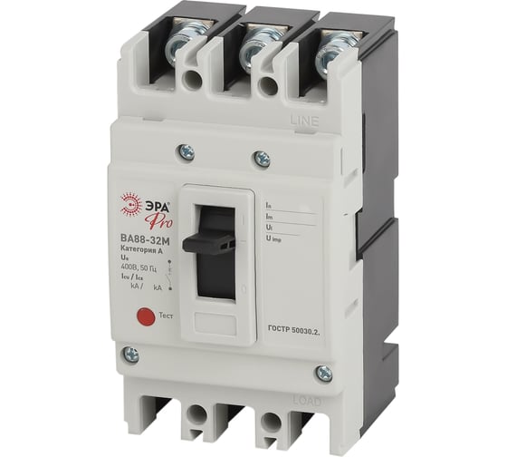 Изображение товара Автоматический выключатель ЭРА PRO ВА88-32М SVA10-3-0125-E 3Р 125А 25кА, Б0051914