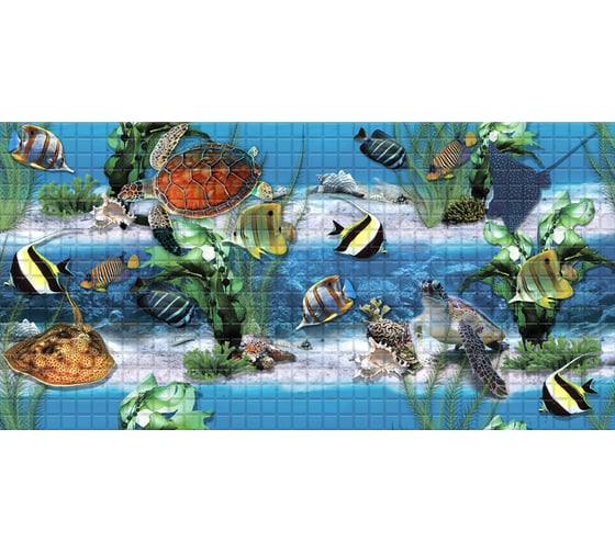 Изображение товара Панель ПВХ STELLA 0.3 мм, мозаика, Подводный мир ЦБ-00002829