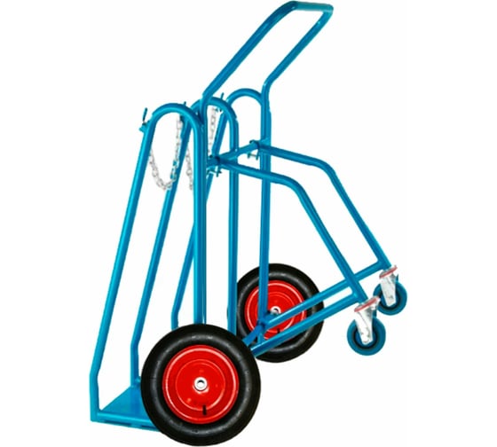 Изображение товара Двухколесная ручная тележка для 2-х баллонов МосТележка 780x1400 ТДБ2-2