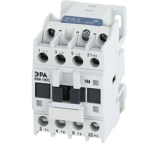 Изображение товара Контактор ЭРА PRO KKM11-018-230-01-E КМИ-11811 18А 230В/АС3 1НЗ, Б0050432