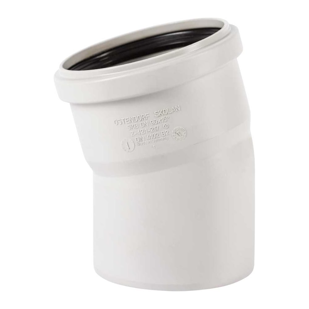 Изображение товара Отвод бесшумной канализации Ostendorf Skolan Safe 90 мм 15 градусов