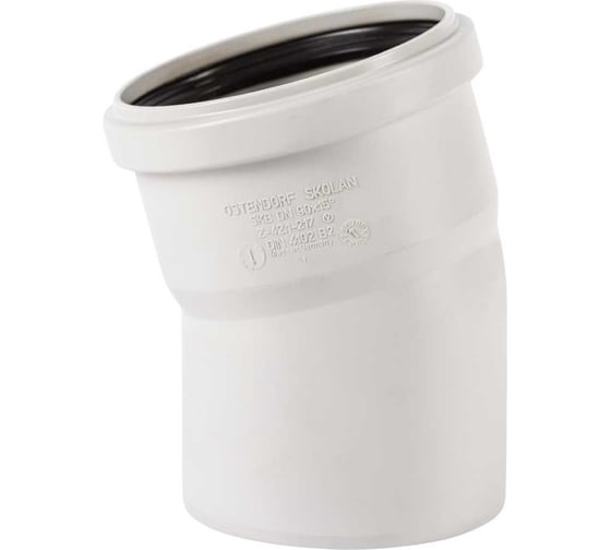 Изображение товара Отвод бесшумной канализации Ostendorf Skolan Safe 90 мм. 15 градусов, SKB 334100