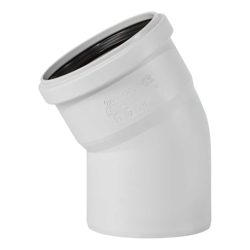 Изображение товара Отвод для внутренней канализации Ostendorf Skolan Safe 90 мм 30 градусов