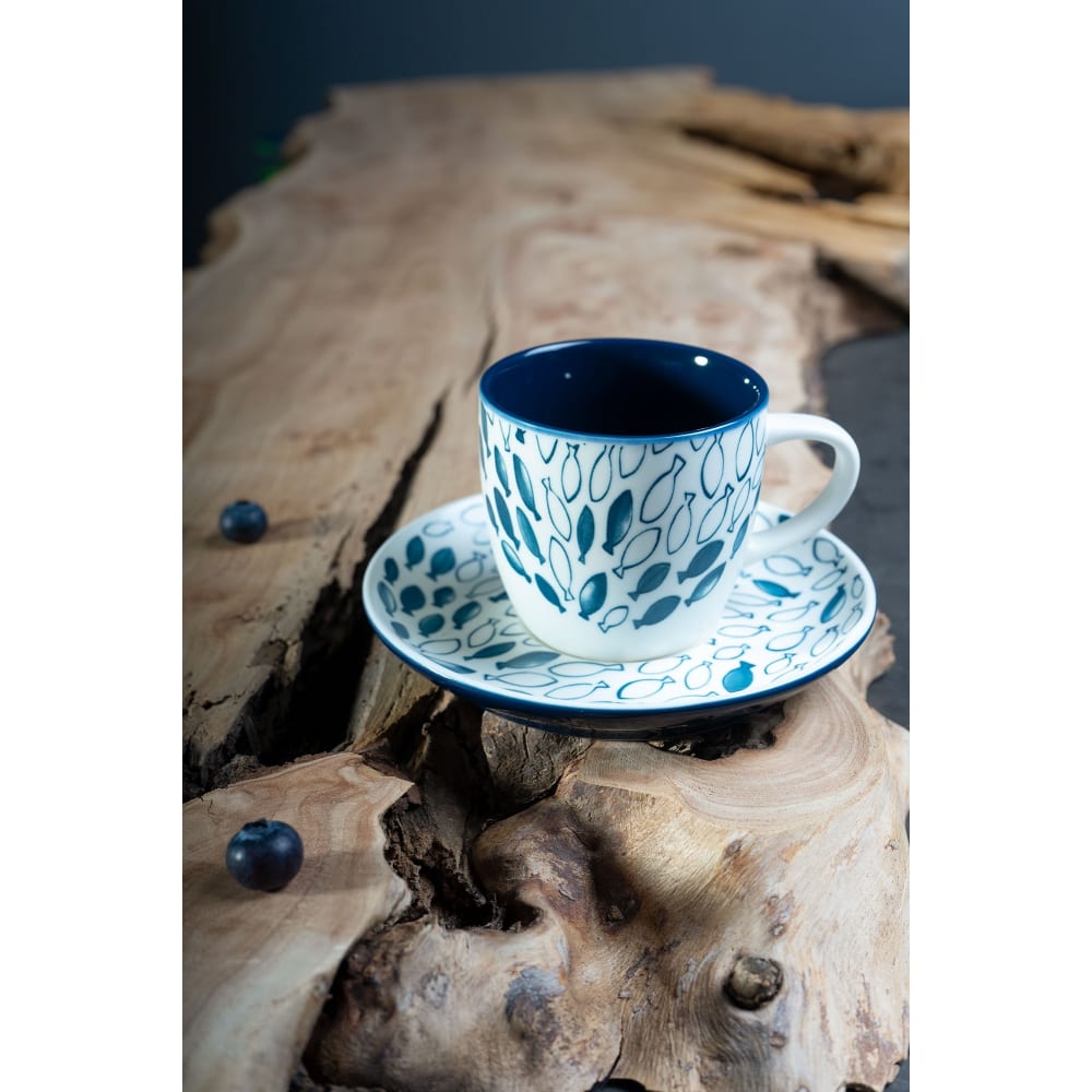Чашка BILLIBARRI чайная пара керамика 3 предмета на 1 персону 200 мл лав стори голубой отвод y6 10243 белая