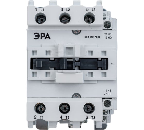 Изображение товара Контактор ЭРА PRO KKM31-050-400-11-E КМИ-35012 50А 400В/АС3 1НО, 1НЗ, Б0050447