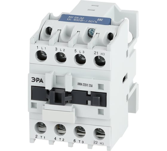 Изображение товара Контактор ЭРА PRO КМИ-22511 25А 400В/АС3 1НЗ KKM21-025-400-01-E, Б0050438