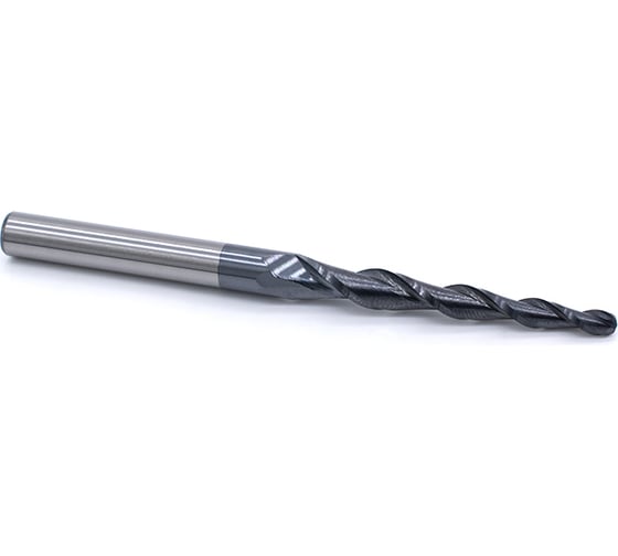 Изображение товара Фреза спиральная двухзаходная конусная сферическая (4х100х150 мм; угол 2A°-4.6; R 2 мм; хв-к 12) NL2QX12.100.4 DJTOL 6966