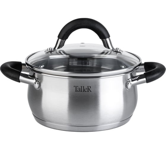 Изображение товара Кастрюля TALLER Шелборн с крышкой, 16x8 см, 1,5 л, для всех типов плит TR-11043
