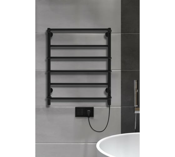 Изображение товара Полотенцесушитель INDIGO Europe Lux без полки (electro) 60/50 таймер, скрытый монтаж, универсальное подключение R/L LELLE60-50BRRt