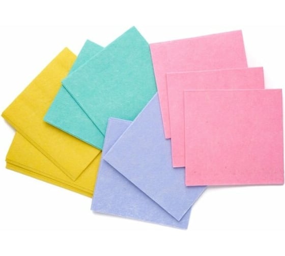 Изображение товара Салфетки для уборки CISNE 12 шт., разноцветные, 36x40 см 310230