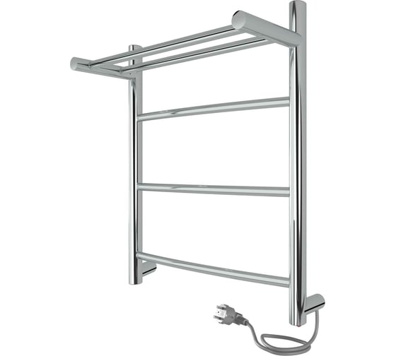 Изображение товара Полотенцесушитель INDIGO Arc с полкой (electro) 50/40 (скрытый монтаж, универсальное подключение R/L, полированный) LCAE50-40PR