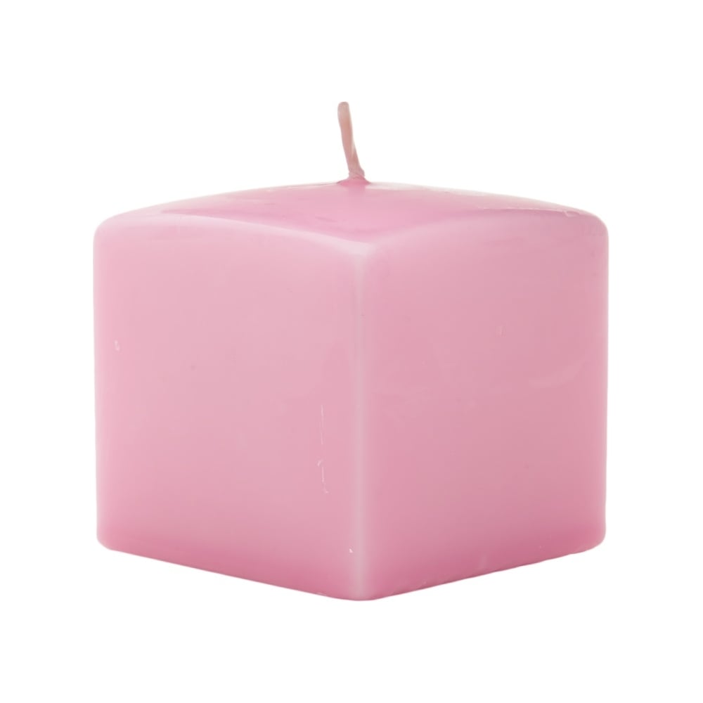 Квадратная свеча Lumi, цвет розовый 5078106 - фото 1