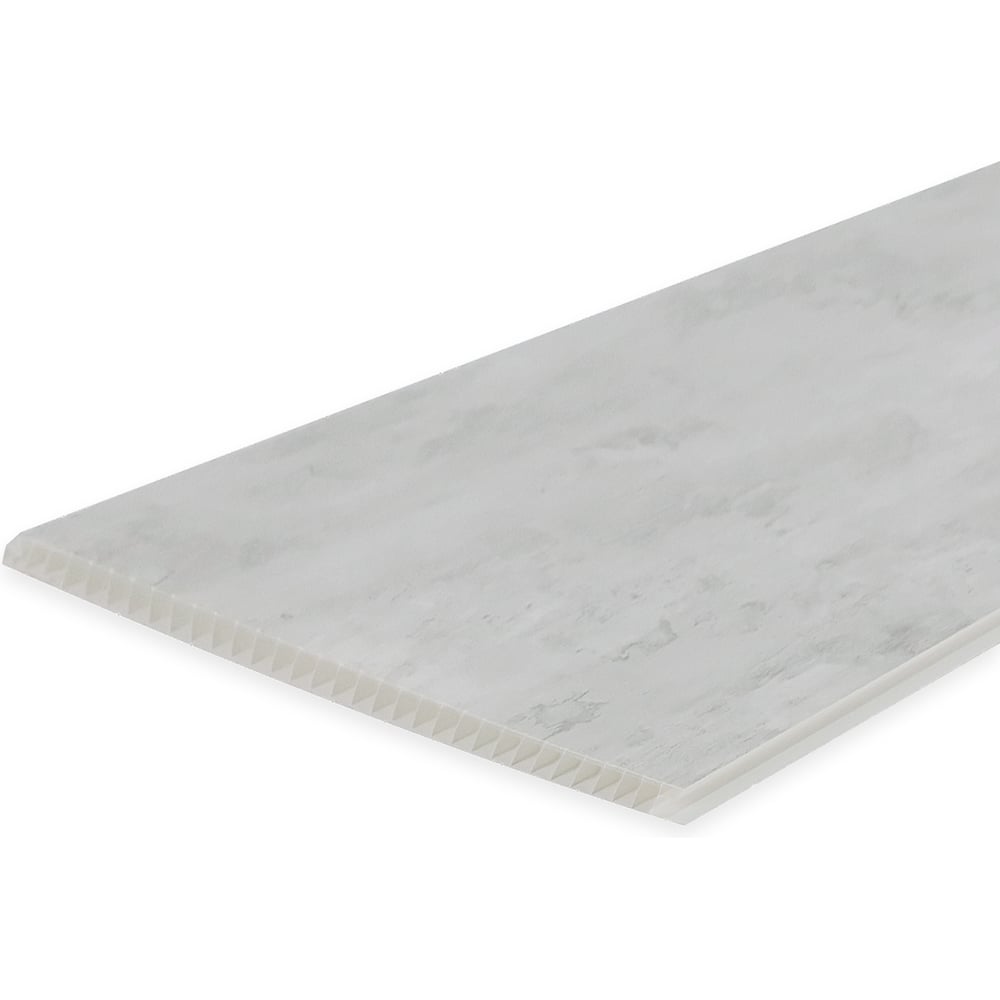 Изображение товара Панель ПВХ STELLA Light Жаклин Добор 651/1 2.7x0.25 м стеновая под бетон серый