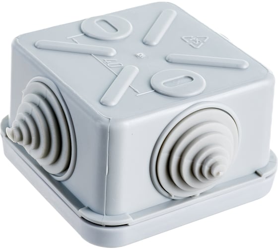 Изображение товара Распаечная коробка ЭРА KORz-70-70-40-4gv открытой установки 70x70x40мм Б0055758