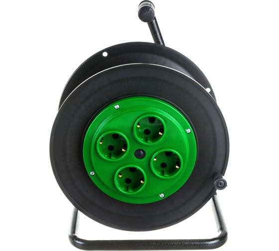 Изображение товара Катушка для силового удлинителя ЭРА RP-4e пластиковая, 4 розетки с заземлением Б0055422