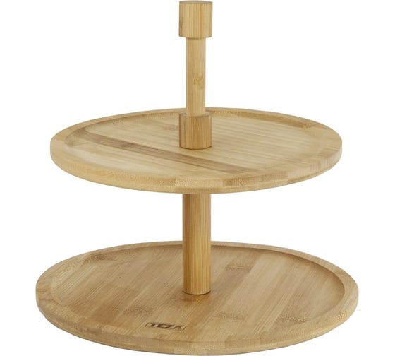 Изображение товара Сервировочная подставка TEZA двухъярусная, 25x23 см, бамбук 40-043