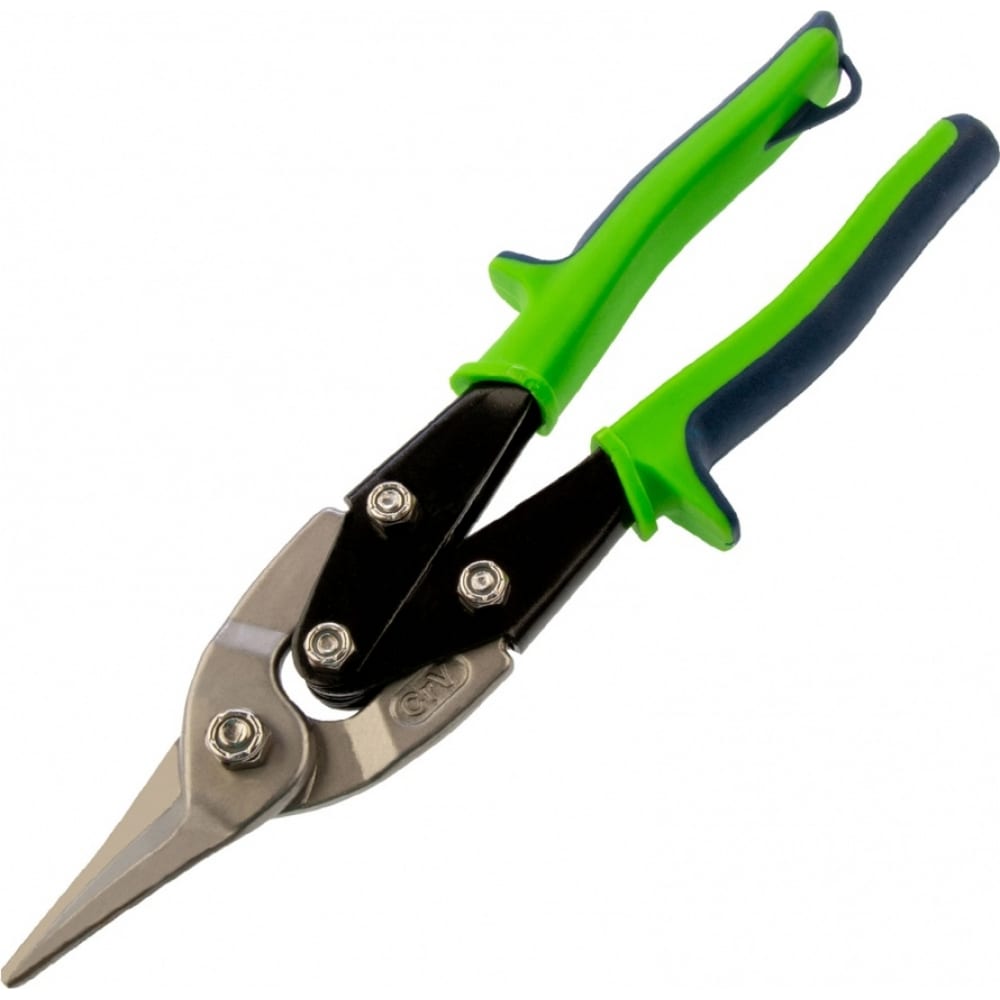Удлиненные пряморежущие ножницы по металлу СИБРТЕХ ножницы безопасные прямые 9 см серебристый