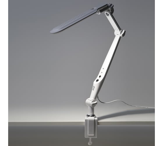 Изображение товара Настольный светодиодный светильник ЭРА NLED-496-12W-W на струбцине, белый Б0052766