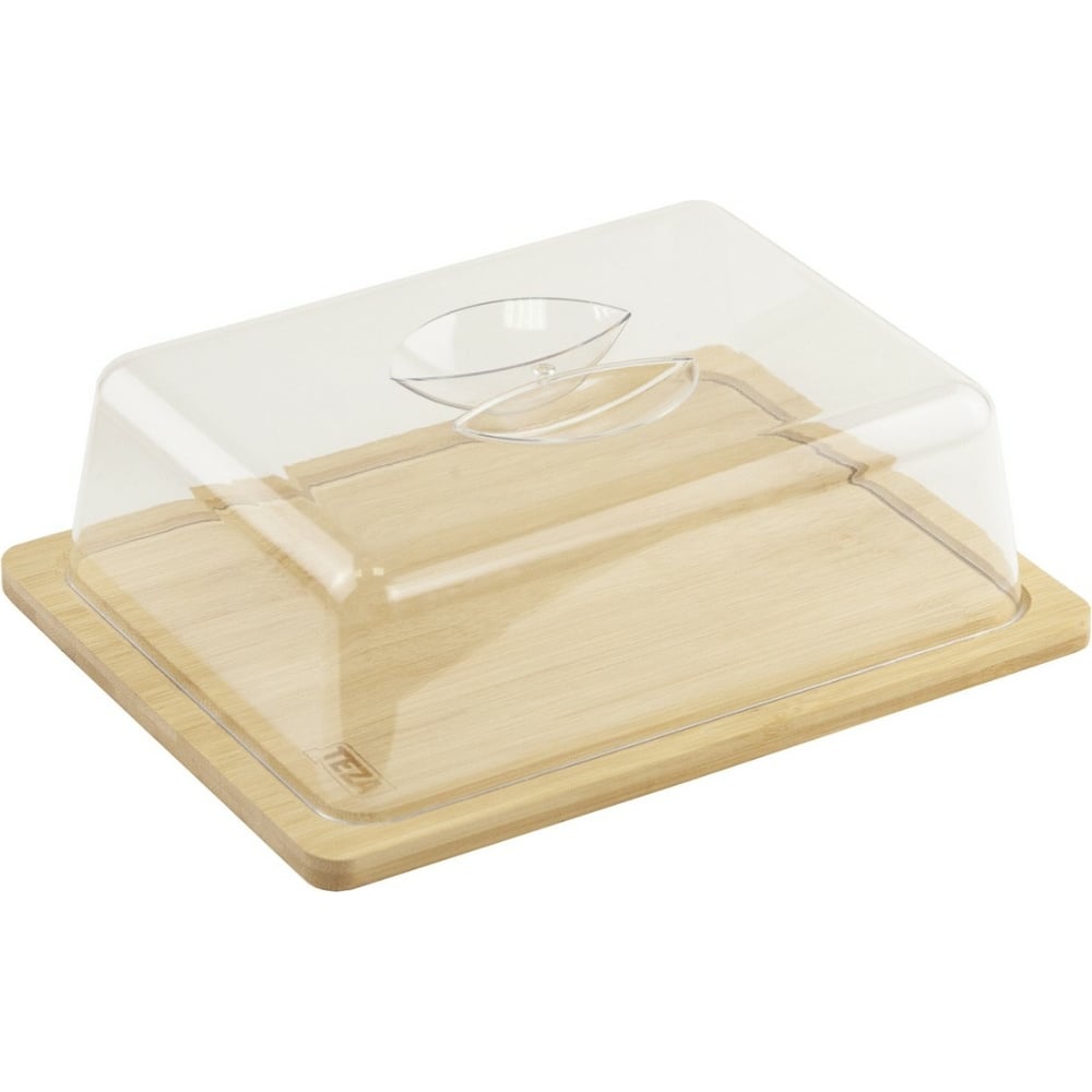 Изображение товара Сервировочная доска TEZA с крышкой, 24х18 см, бамбук 40-044