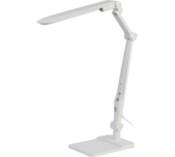 Изображение товара Настольный светодиодный светильник ЭРА NLED-497-12W-W на струбцине и с основанием, белый Б0052770