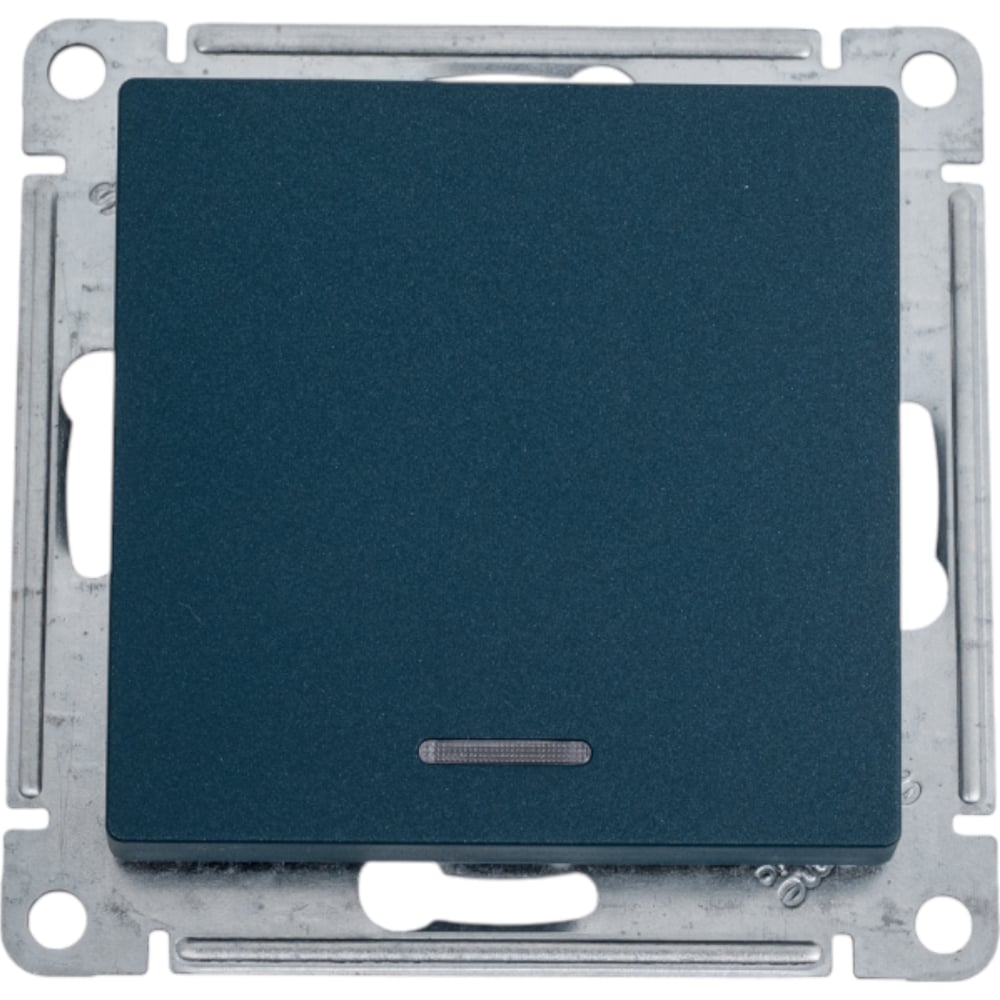 Изображение товара 1-клавишный выключатель AtlasDesign Изумруд с подсветкой Изображение товара 1-клавишный выключатель AtlasDesign Изумруд с подсветкой