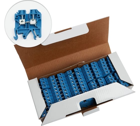 Изображение товара Изолированный наборный зажим (винтовой) STEKKER ЗНИ - 6,0 (JXB 6), синий 39360