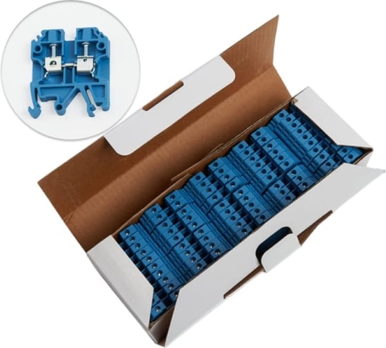 Изображение товара Изолированный наборный зажим (винтовой) STEKKER ЗНИ - 4,0 (JXB4), синий 39359