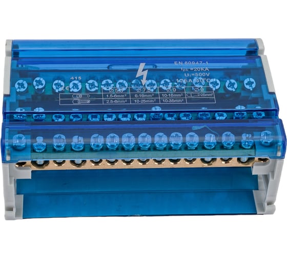 Изображение товара Шины STEKKER на DIN-рейку в корпусе (кросс-модуль) 4x15 3L+PEN LD505-415 39685