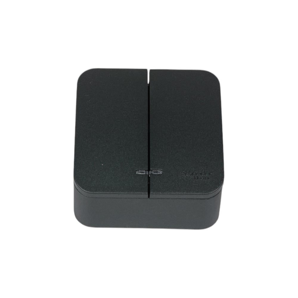 Изображение товара 2-клавишный выключатель Systeme Electric Blanca антрацит с подсветкой