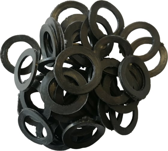 Изображение товара Прокладка ПВХ HG 1 1/2 дюйма, черная, 100 шт, сорт 2 1645726