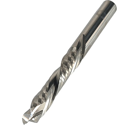 Изображение товара Фреза спиральная двухзаходная компрессионная для ЧПУ (6x32x60 мм; S=6 мм; Z2) Greencut GC6126