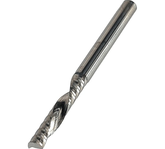 Изображение товара Фреза спиральная однозаходная нижний рез для ЧПУ (3.175x17x38 мм; S=3.175 мм; Z1) Greencut GX3166