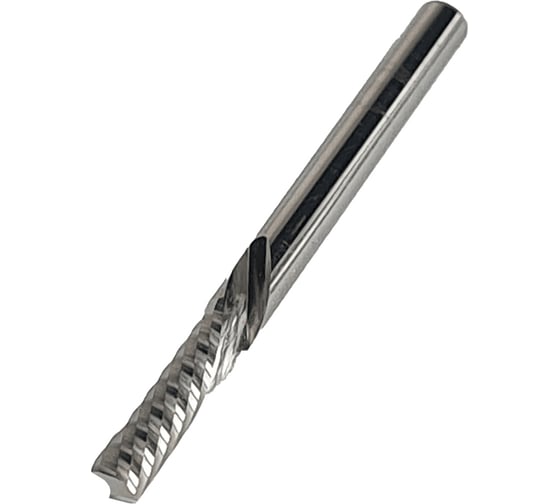 Изображение товара Фреза спиральная однозаходная нижний рез для ЧПУ (3.175x15x38 мм; S=3.175 мм; Z1) Greencut GX3165