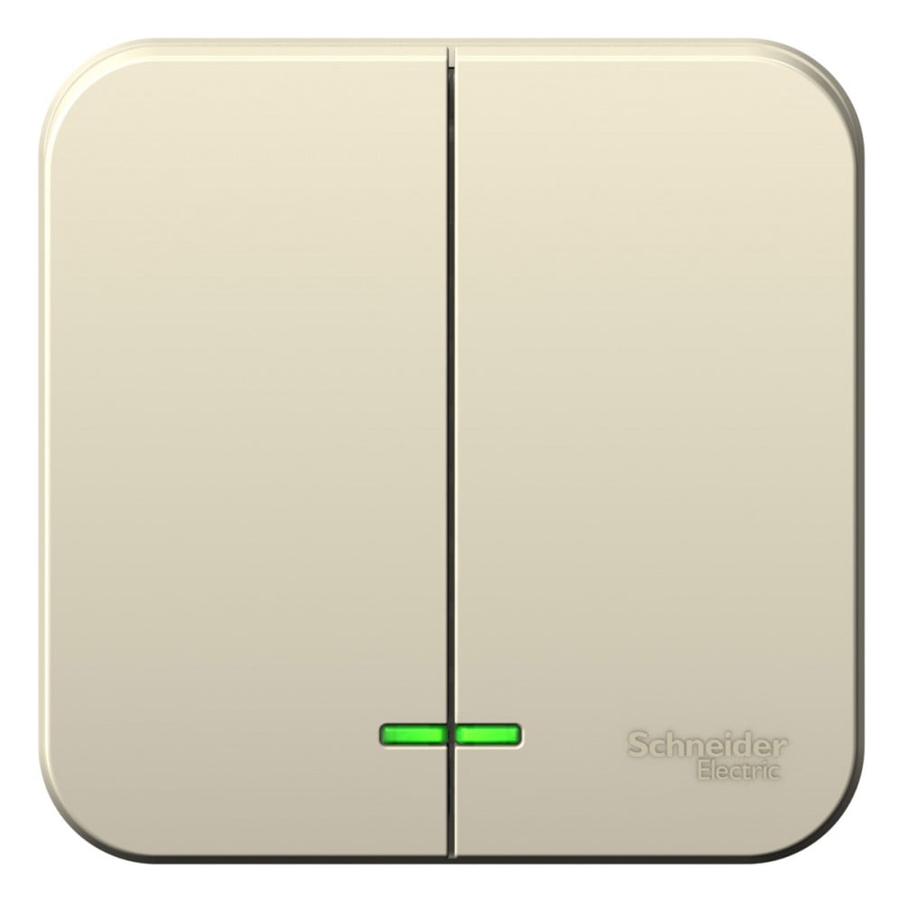 Изображение товара 2-клавишный выключатель Systeme Electric Blanca с подсветкой