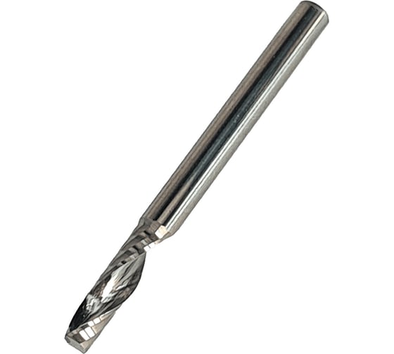 Изображение товара Фреза спиральная однозаходная верхний рез для ЧПУ (3.175x12x38 мм; S=3.175 мм; Z1) Greencut GX3064