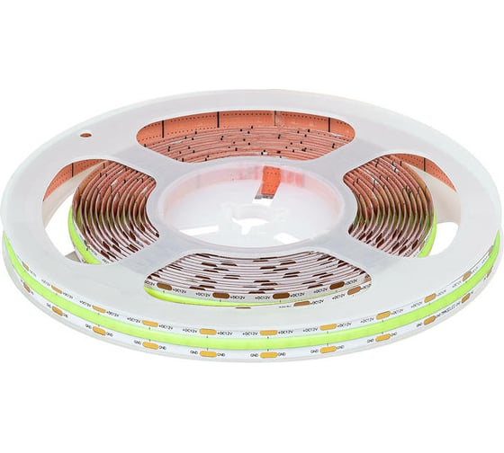 Изображение товара Светодиодная лента 12В COB 12В, 504д/м, 12Вт/м, IP20, 618лм/м, зеленый ML-R504-COB-G-S