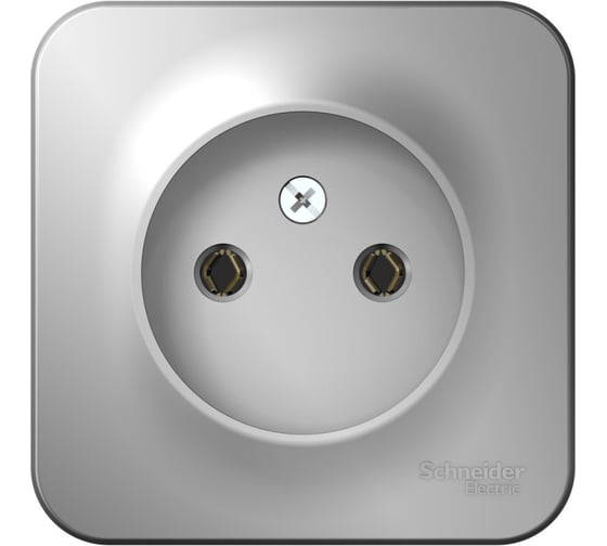 Изображение товара Наружная розетка Systeme Electric Blanca Алюминий, без заземления, без шторок, 16А, 250В SE BLNRA000113