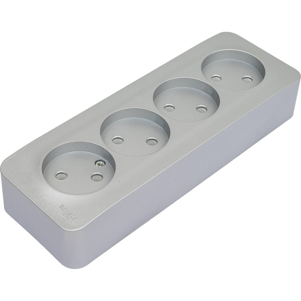 Изображение товара Наружная силовая розетка Blanca 16А 250В без заземления цвет алюминий