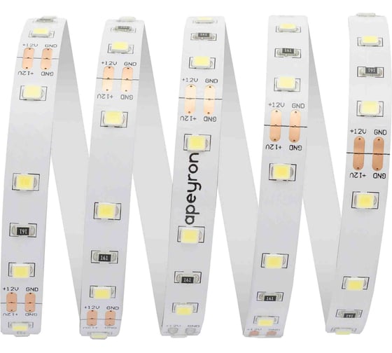 Изображение товара Светодиодная лента Apeyron в блистере 12В, СТ, 4,8Вт/м, smd3528 207BL
