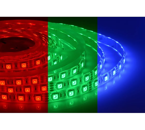 Изображение товара Светодиодная лента Apeyron в блистере, 12В, 14,4Вт/м, smd5050, 60д/м, IP65, подложка 10мм, 1м, RGB 260BL