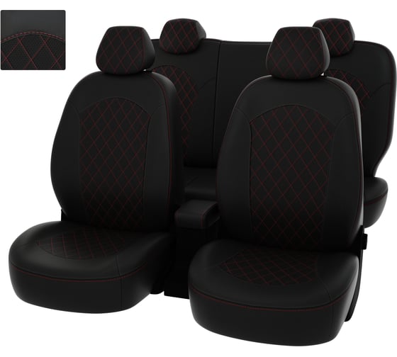 Изображение товара Чехлы PSV РОМБ для Hyundai Solaris I 2010-2017 г.в. Sd 132814